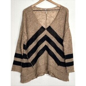 FREE PEOPLE Twelve Roses Sweater Pullover Alpaca Blend Lightweight Medium Beige